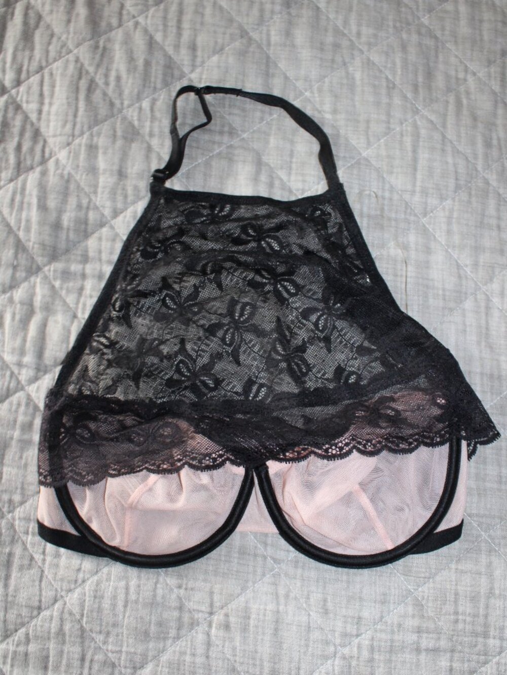 Victoria's Secret 34D Very Sexy Unlined Balconnet Pink/Black